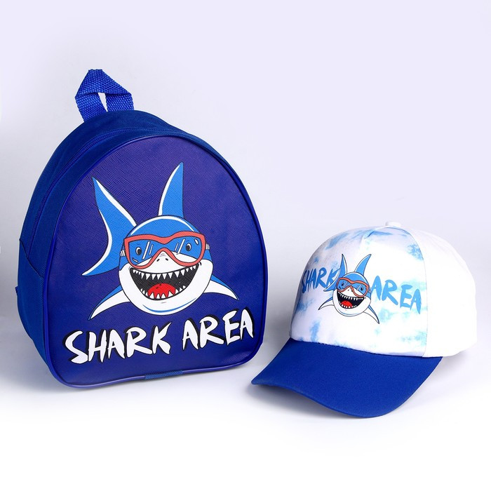 Детский набор "Shark area" (рюкзак+кепка), р-р. 52-54 см - фото 2 - id-p214816305
