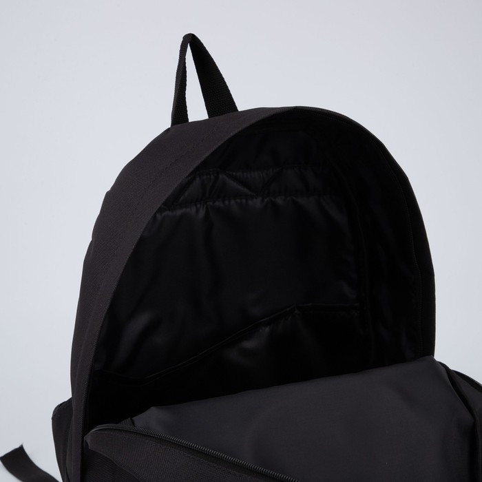 Рюкзак молодёжный «Ротик Off», 29х12х37 см, отдел на молнии, наружный карман, цвет чёрный - фото 6 - id-p214816319