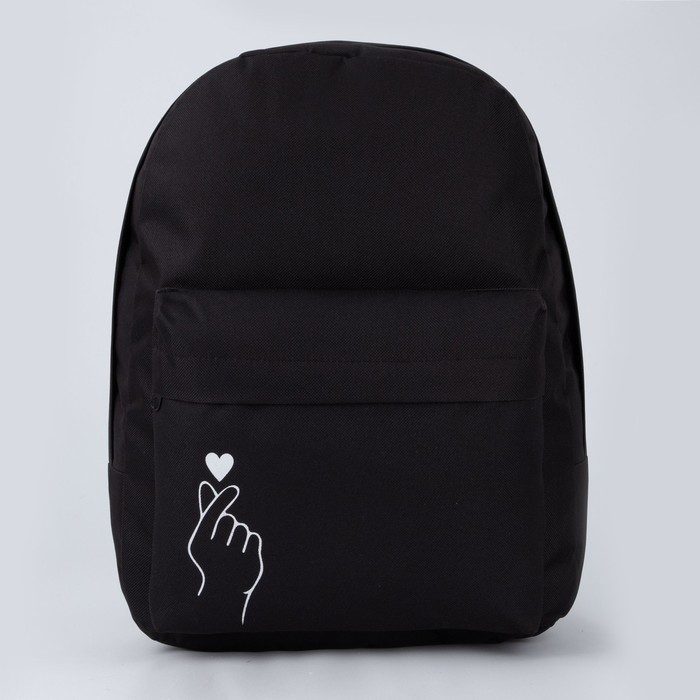 Рюкзак молодёжный Like, 29х12х37 см, отдел на молнии, наружный карман, цвет чёрный - фото 4 - id-p214816485