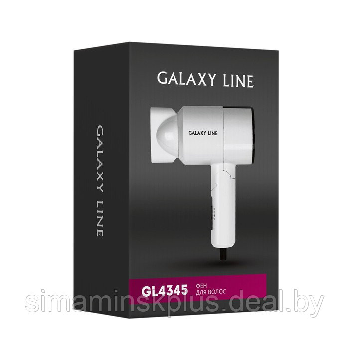 Фен Galaxy LINE GL 4345, 1400 Вт, 2 скорости, 2 температурных режима, концентратор,белый - фото 10 - id-p214816588