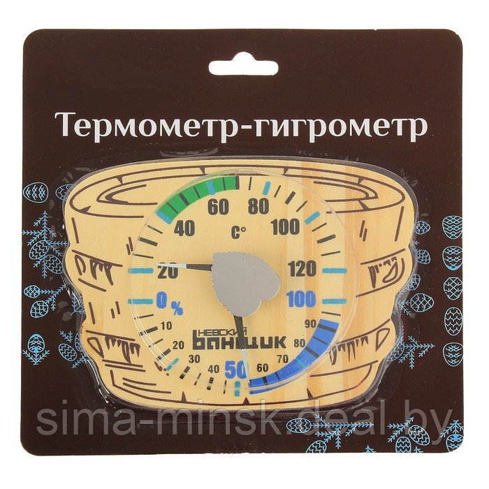 Термометр+гигрометр для бани и сауны Шайка, - фото 7 - id-p214817098