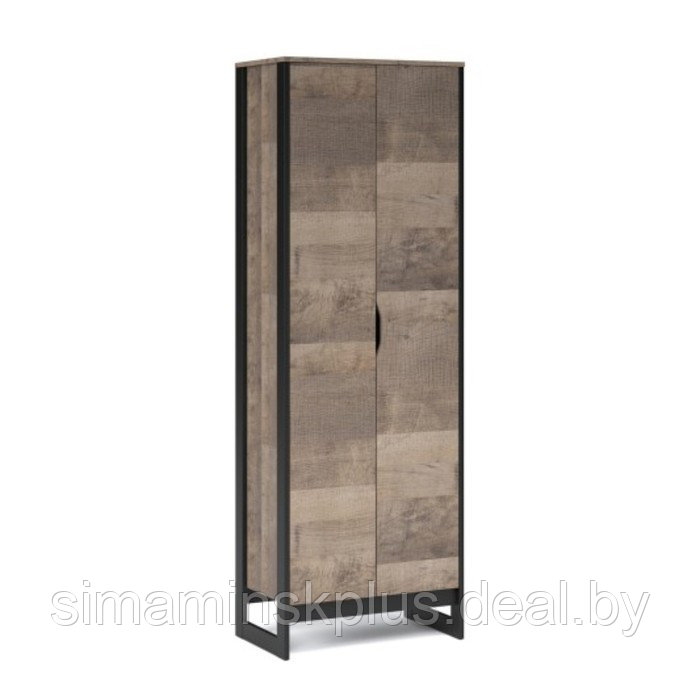 Шкаф 2-х дверный «Стокгольм», 670×402×1950 мм, цвет дуб гранж песочный / железный камень - фото 1 - id-p214818420