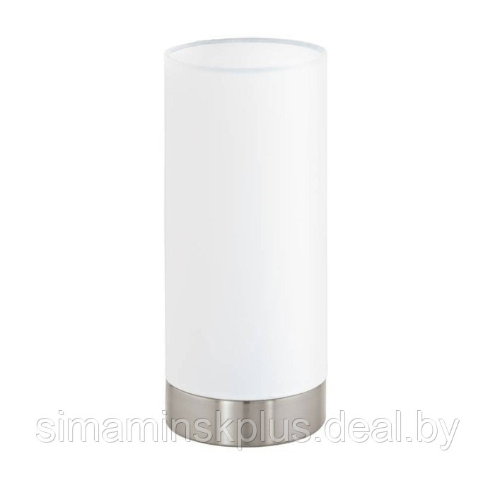 Настольная лампа MASERLO 1x60Вт E27 никель, белый 12x12x25,5см - фото 1 - id-p214818691