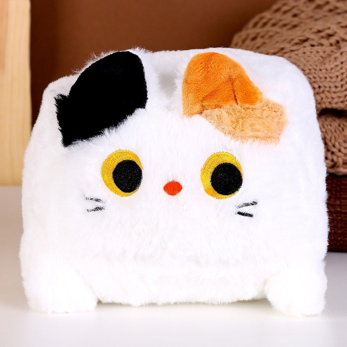 Мягкая игрушка «Котик-кубик», 18 см, цвет белый - фото 2 - id-p214818000