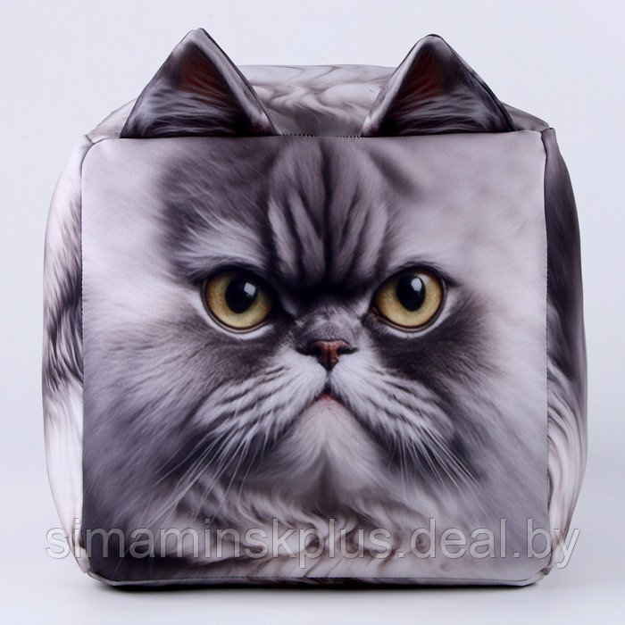 Антистресс кубы «кот», серый, угрюмый - фото 1 - id-p214819607