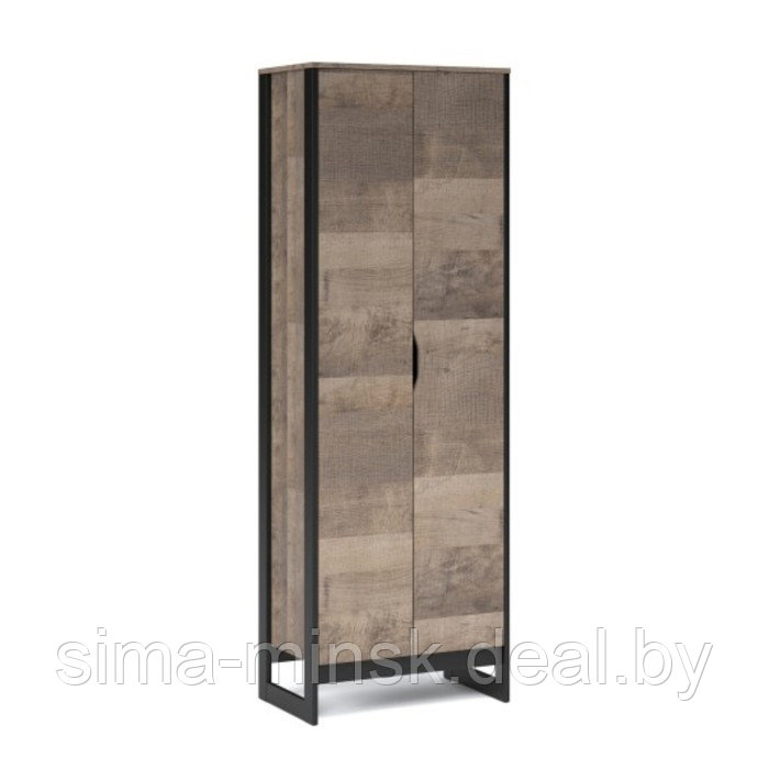 Шкаф 2-х дверный «Стокгольм», 670×402×1950 мм, цвет дуб гранж песочный / железный камень - фото 1 - id-p214820240