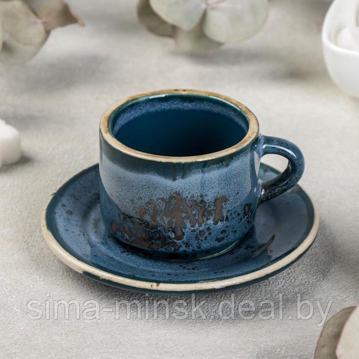 Кофейная пара Blu reattivo, чашка 80 мл, блюдце d=6 см - фото 1 - id-p214822233