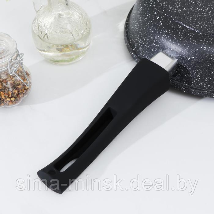 Сковорода Доляна «Элит», d=26 см, съёмная ручка, стеклянная крышка, антипригарное покрытие - фото 5 - id-p214821630