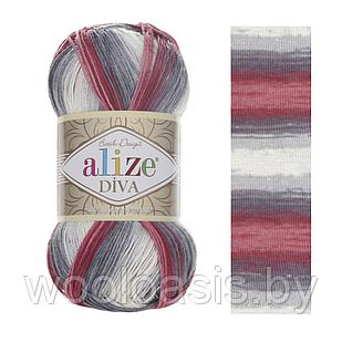 Пряжа Alize Diva Batik Design, Ализе Дива Батик, турецкая, секционная, 100% акрил, для ручного вязания (цвет 5740)