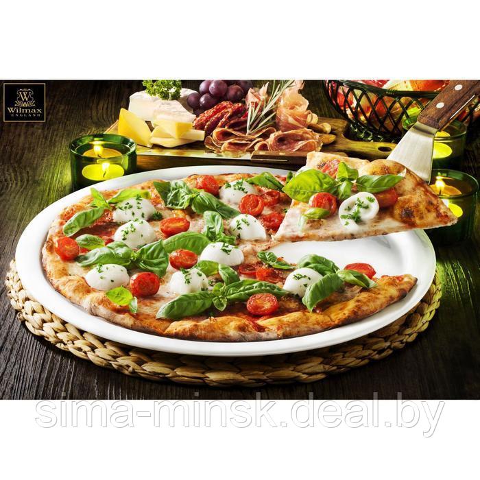 Блюдо фарфоровое для пиццы Wilmax, d=35,5 см, цвет белый - фото 2 - id-p214822351