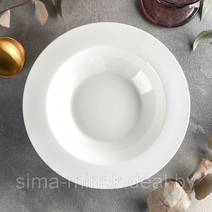 Тарелка фарфоровая Wilmax Stella Pro, 250 мл, d=20,5 см, цвет белый - фото 2 - id-p214822359