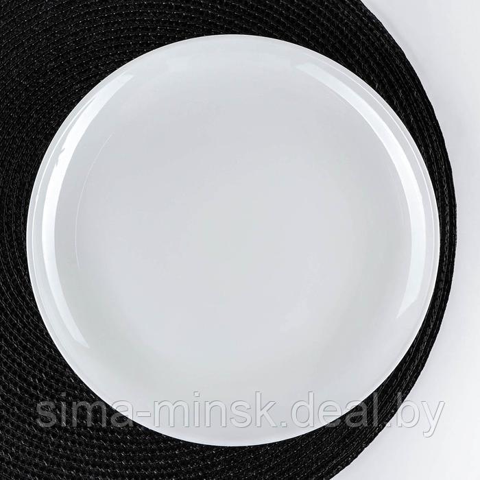 Тарелка фарфоровая обеденная с утолщённым краем Wilmax Olivia Pro, d=23 см, цвет белый - фото 1 - id-p214822360