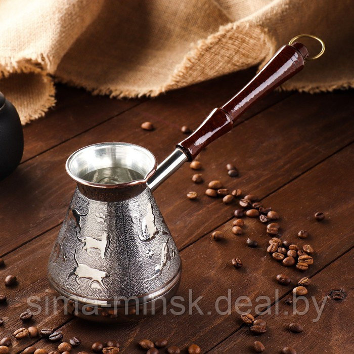 Турка для кофе медная «Кошки», 0,5 л - фото 1 - id-p214821915
