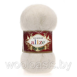 Пряжа Alize Kid Royal Mohair, Ализе Кид Роял Мохер, турецкая, мохер с полиамидом, для ручного вязания (цвет 62)