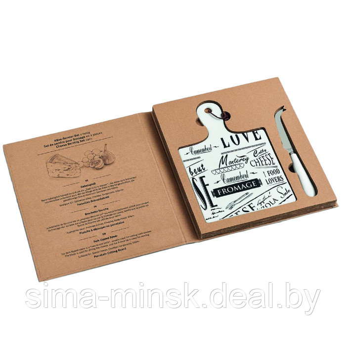 Сервировочный набор для сыра: нож, доска - фото 3 - id-p214822148