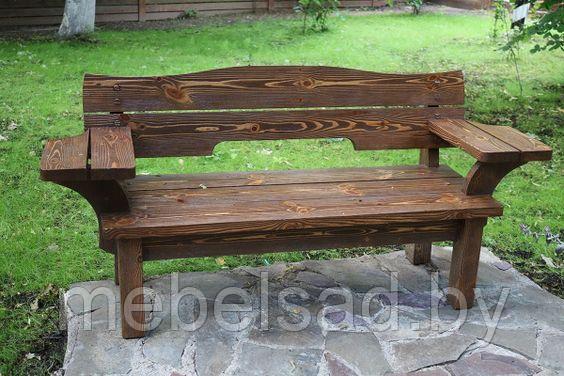 Скамья садовая и банная из массива сосны "Усадьба Премиум №1" 1,8 метра