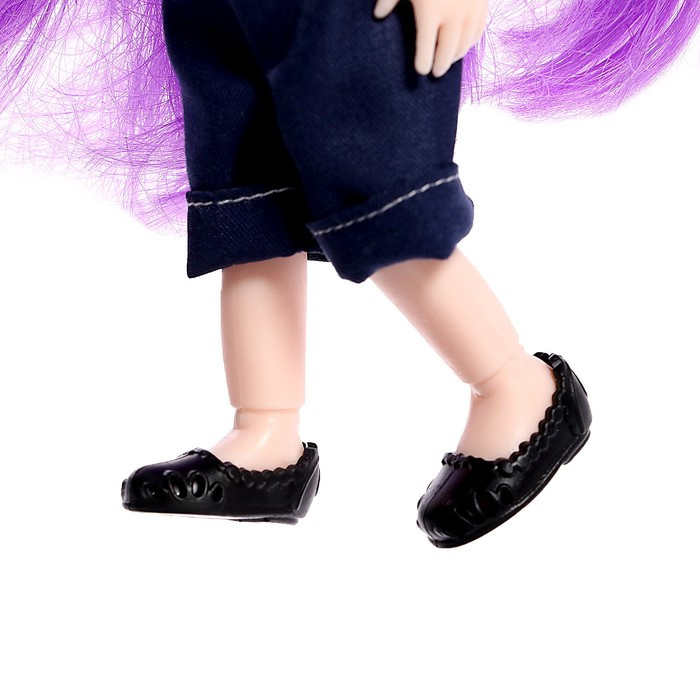 Кукла шарнирная «Крутая малышка» с аксессуарами, в джинсовом комбинезоне - фото 5 - id-p214824685