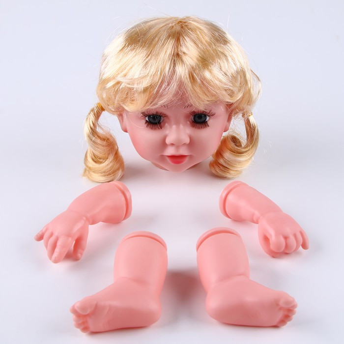 Набор для изготовления куклы: голова с волосами, 2 руки, 2 ноги, на куклы 60 см - фото 1 - id-p214825007