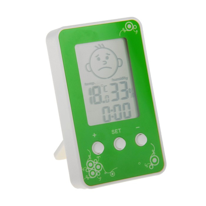 Термометр Luazon LTR-12, электронный, указатель влажности, часы, МИКС - фото 3 - id-p214825049