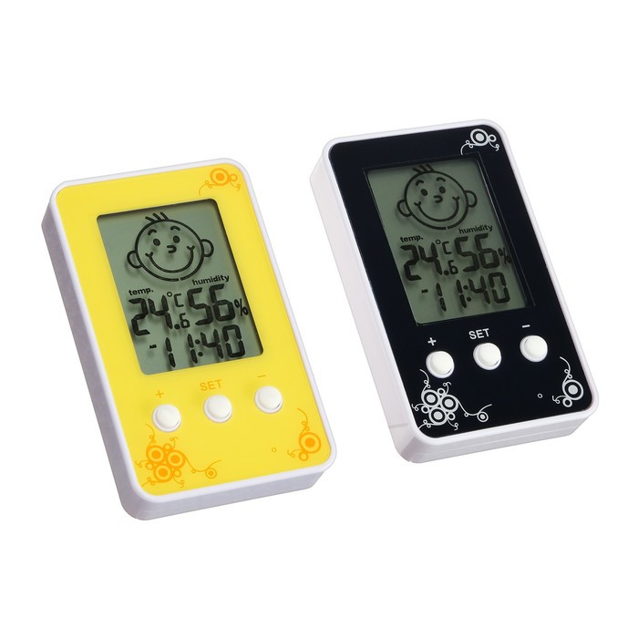 Термометр Luazon LTR-12, электронный, указатель влажности, часы, МИКС - фото 7 - id-p214825049