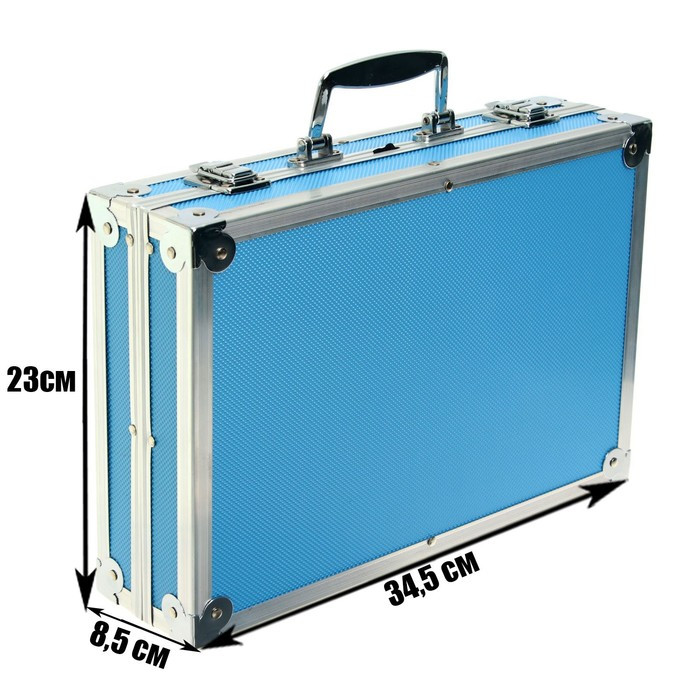 Набор для рисования складной, в чемоданчике голубой - фото 2 - id-p214826395