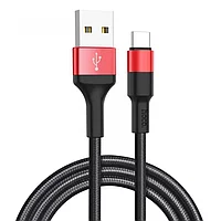 Кабель X26 Xpress charging data cable for Type-C черно-красный