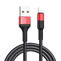 КабельX26 Xpress charging data cable for lightning черно-красный