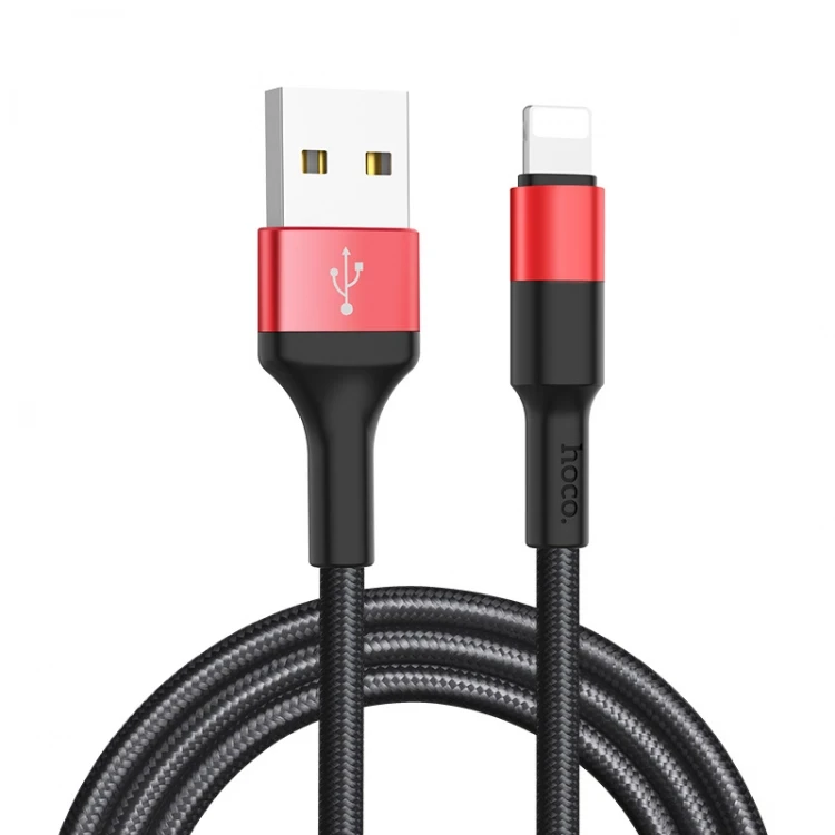КабельX26 Xpress charging data cable for lightning черно-красный - фото 1 - id-p214826931