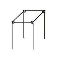 Кустодержатель, d = 50 см, h = 70 см, d = 0,5 см, металл, зелёный