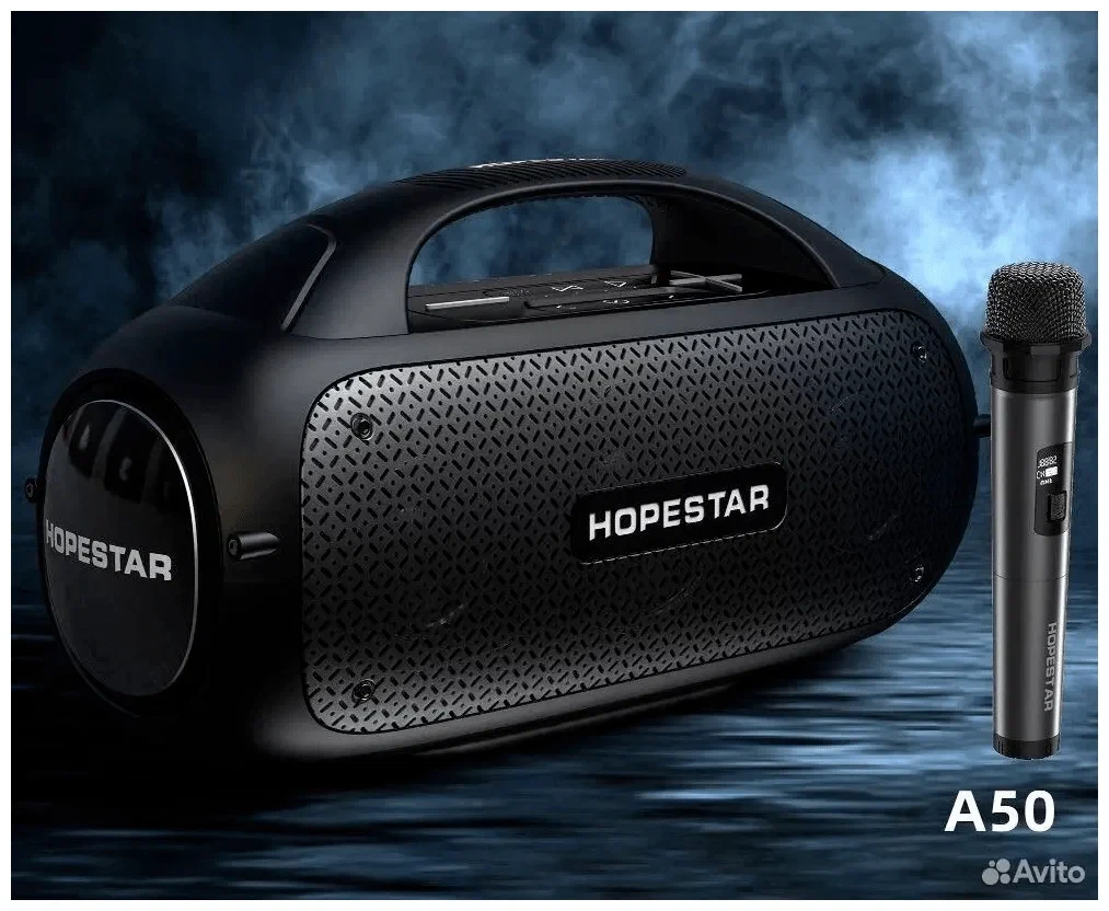 Портативная Bluetooth Колонка Hopestar A50 с Беспроводным Микрофоном, 80Вт - фото 9 - id-p214828121