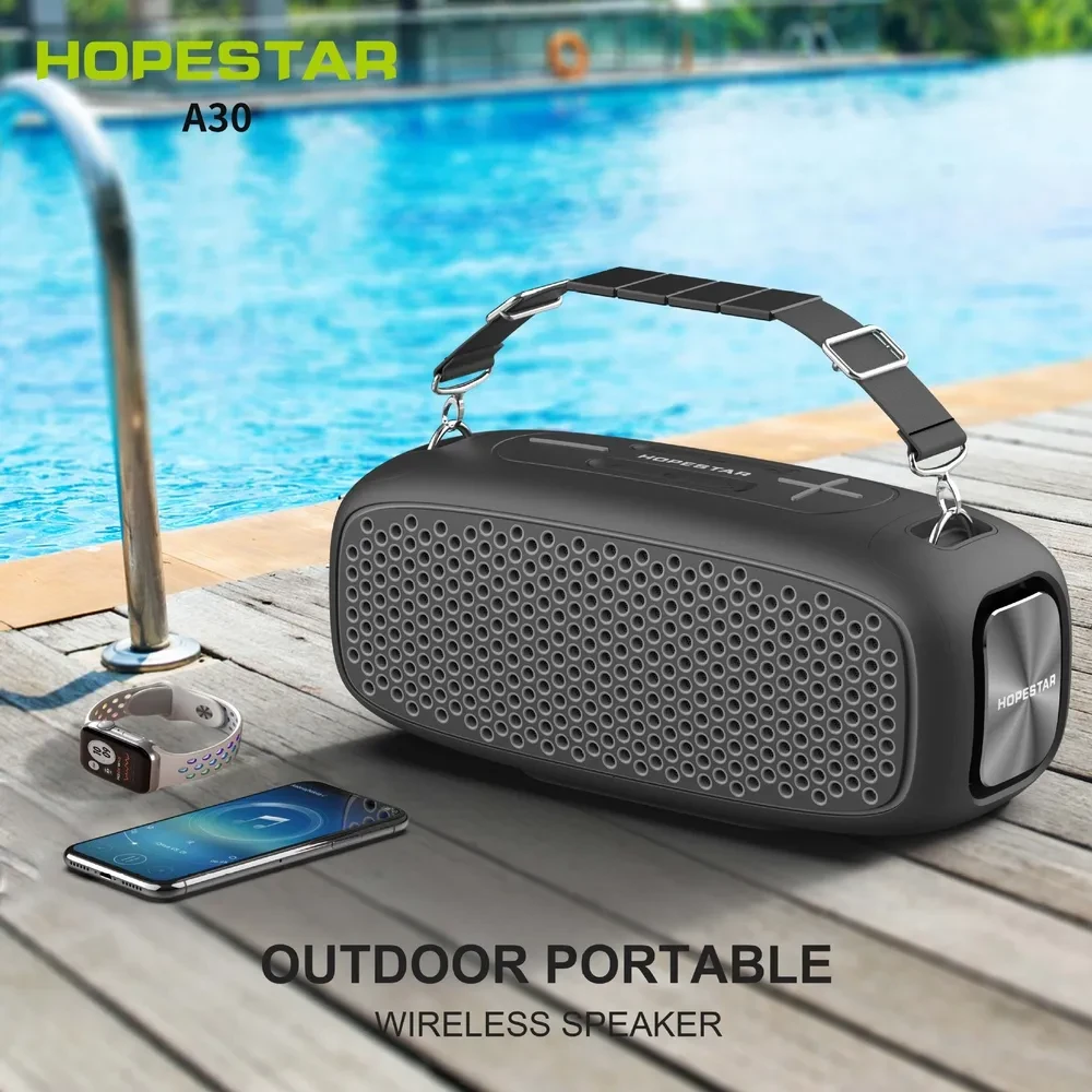 Портативная акустическая стерео колонка Hopestar A30 (Bluetooth, TWS, MP3, AUX, Mic) - фото 5 - id-p214828124