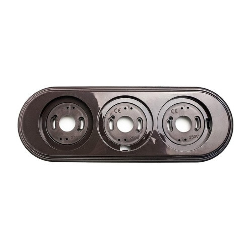 Рамка 3-ая пластиковая АБС, цвет коричневый Edisel