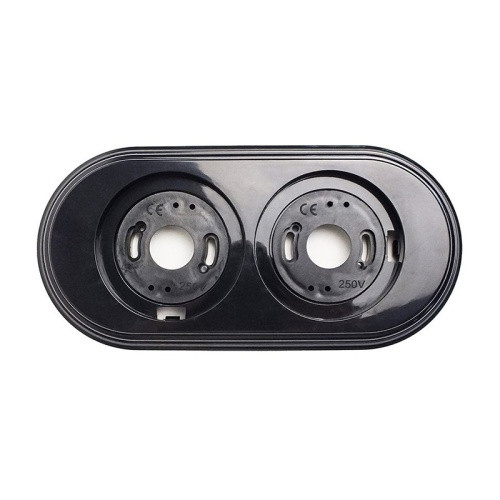 Рамка 2-ая пластиковая АБС, цвет черный Edisel