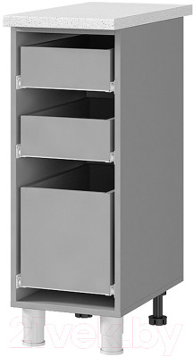 Шкаф-стол кухонный BTS Альфредо 3Р3 F14 - фото 2 - id-p214859899