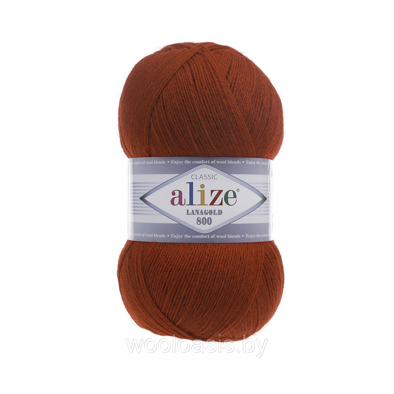 Пряжа Alize Lanagold 800, Ализе Ланаголд 800, турецкая, шерсть с акрилом, для ручного вязания (цвет 36)