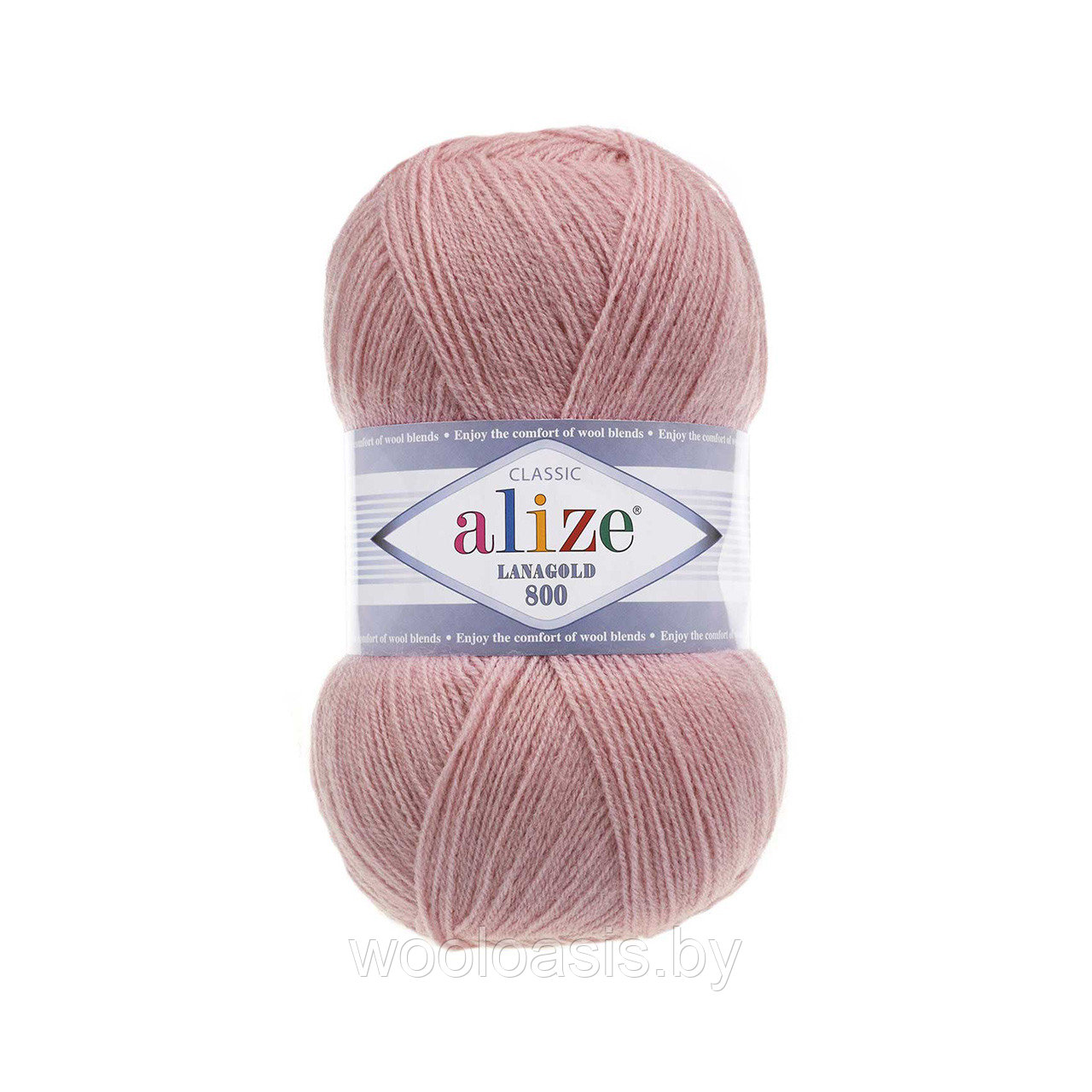 Пряжа Alize Lanagold 800, Ализе Ланаголд 800, турецкая, шерсть с акрилом, для ручного вязания (цвет 173)