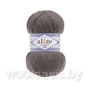 Пряжа Alize Lanagold 800, Ализе Ланаголд 800, турецкая, шерсть с акрилом, для ручного вязания (цвет 240)