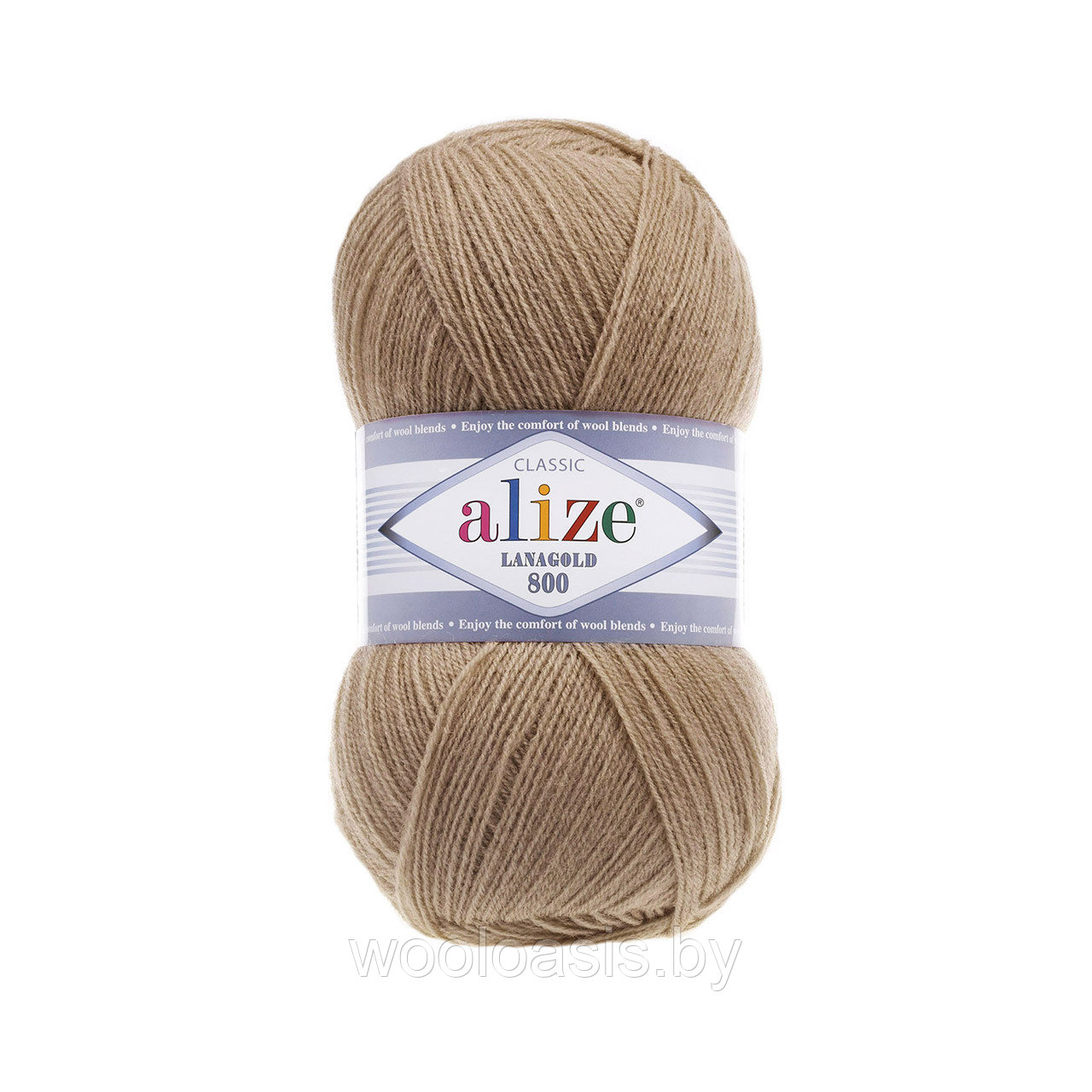 Пряжа Alize Lanagold 800, Ализе Ланаголд 800, турецкая, шерсть с акрилом, для ручного вязания (цвет 466)