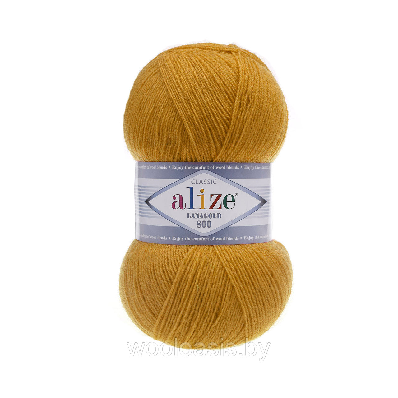 Пряжа Alize Lanagold 800, Ализе Ланаголд 800, турецкая, шерсть с акрилом, для ручного вязания (цвет 645)