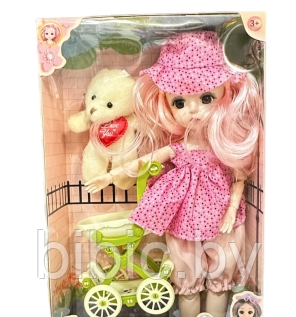Детская кукла пупс с аксессуарами 2268-6, интерактивный детский игровой набор кукол для девочек - фото 2 - id-p214874723