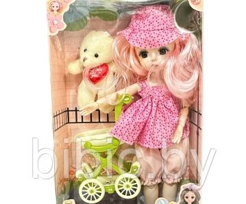 Детская кукла пупс с аксессуарами 2268-6, интерактивный детский игровой набор кукол для девочек - фото 3 - id-p214874723