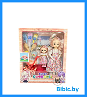 Детская кукла пупс с аксессуарами 037C, интерактивный детский игровой набор кукол для девочек