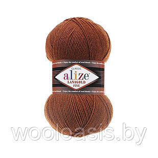 Пряжа Alize Lanagold Fine, Ализе Ланаголд Файн, турецкая, шерсть с акрилом, для ручного вязания (цвет 373)