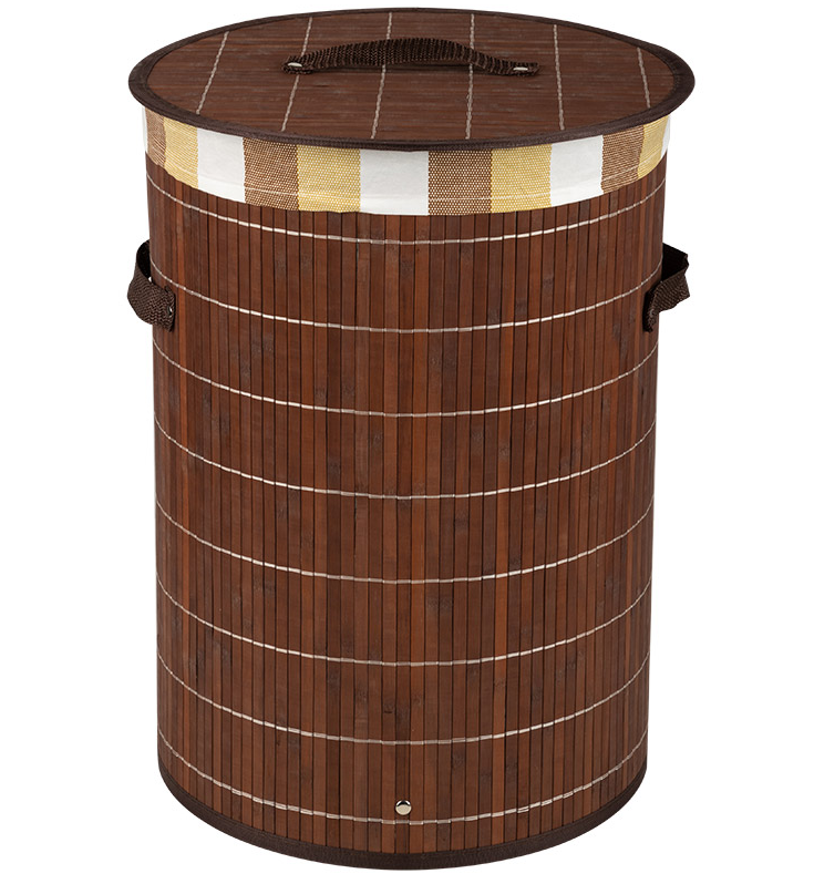 Корзина для белья из бамбука BLB-01-D. Серо-коричневая - фото 2 - id-p214878988