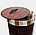 Корзина для белья из бамбука BLB-01-D. Серо-коричневая, фото 5