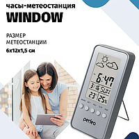 Часы-метеостанция "Window". Время, температура, влажность, дата