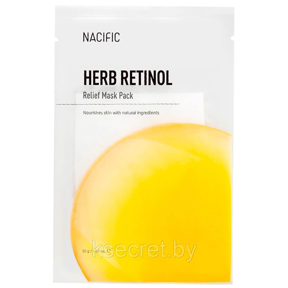 Тканевая маска с ретинолом для упругости кожи NACIFIC Herb Retinol Relief Mask Pack - фото 1 - id-p214883853