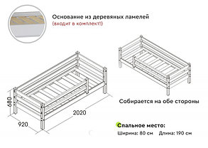 Кровать Соня с защитой по периметру - вариант 3 (2 варианта цвета) фабрика МебельГрад, фото 3