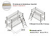 Двухъярусная кровать Соня с наклонной лестницей - вариант 10 (2 варианта цвета) фабрика МебельГрад, фото 2