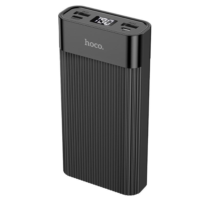 Внешний аккумулятор 20000mAh - Hoco J85, 5V, 2A, 74W, 2xUSB, с дисплеем, чёрный - фото 1 - id-p214885747